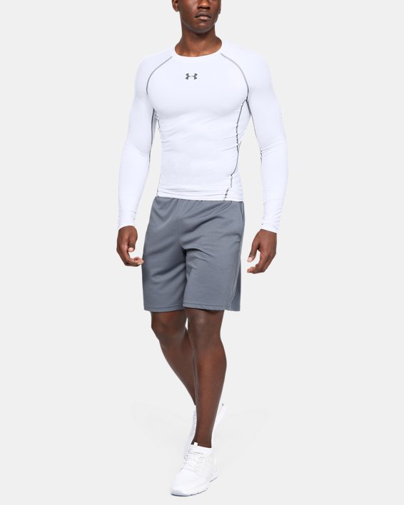 T-shirt de compression à manches longues UA HeatGear® Armour pour homme, White, pdpMainDesktop image number 3
